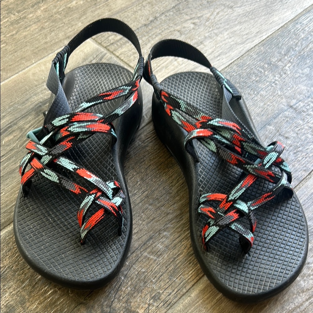 Chaco Women's Black and Red Sandals